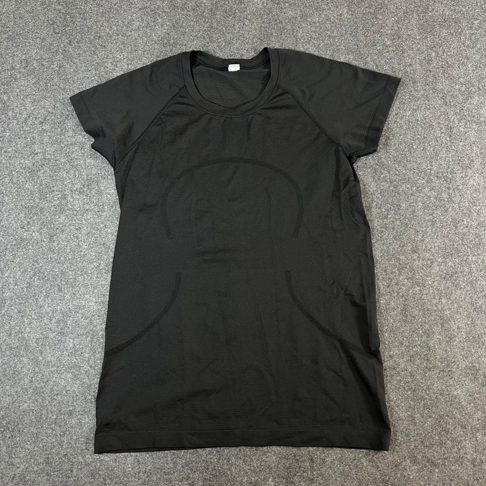 Lululemon Swiftly Tech Short Sleeve 2.0 Shirt Black Activewear Top Womens 10
